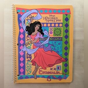 Esmeralda Hunchback of Notre Dame 90s Disney spiral wirebound Notebook NWOT